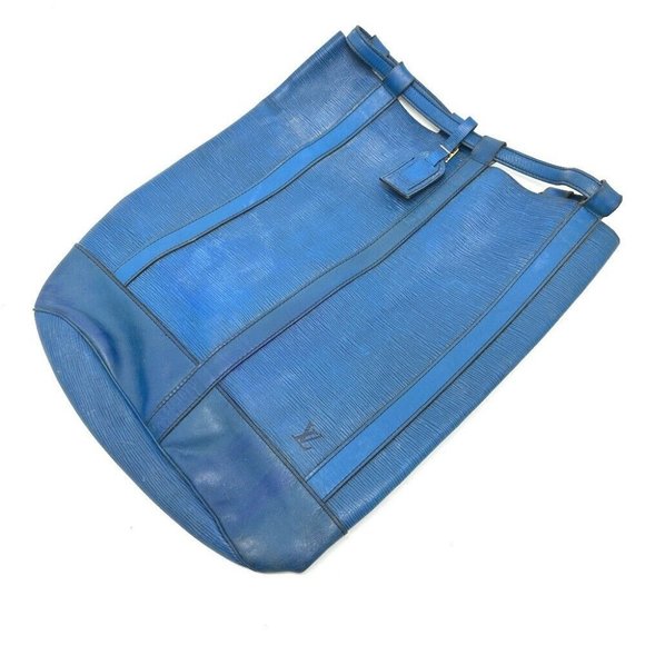 Authentic LOUIS VUITTON M43085 Epi RandonneeGM Bag Shoulder Bag Epi Leather blue - Picture 1 of 10